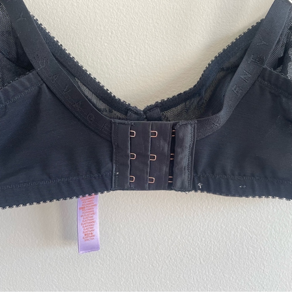 Savage X Fenty Flocked Logo Unlined Demi Bra Size 38DD - Picture 7 of 7